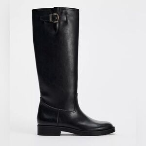 ZARA Black Knee-High Women's Boots 37